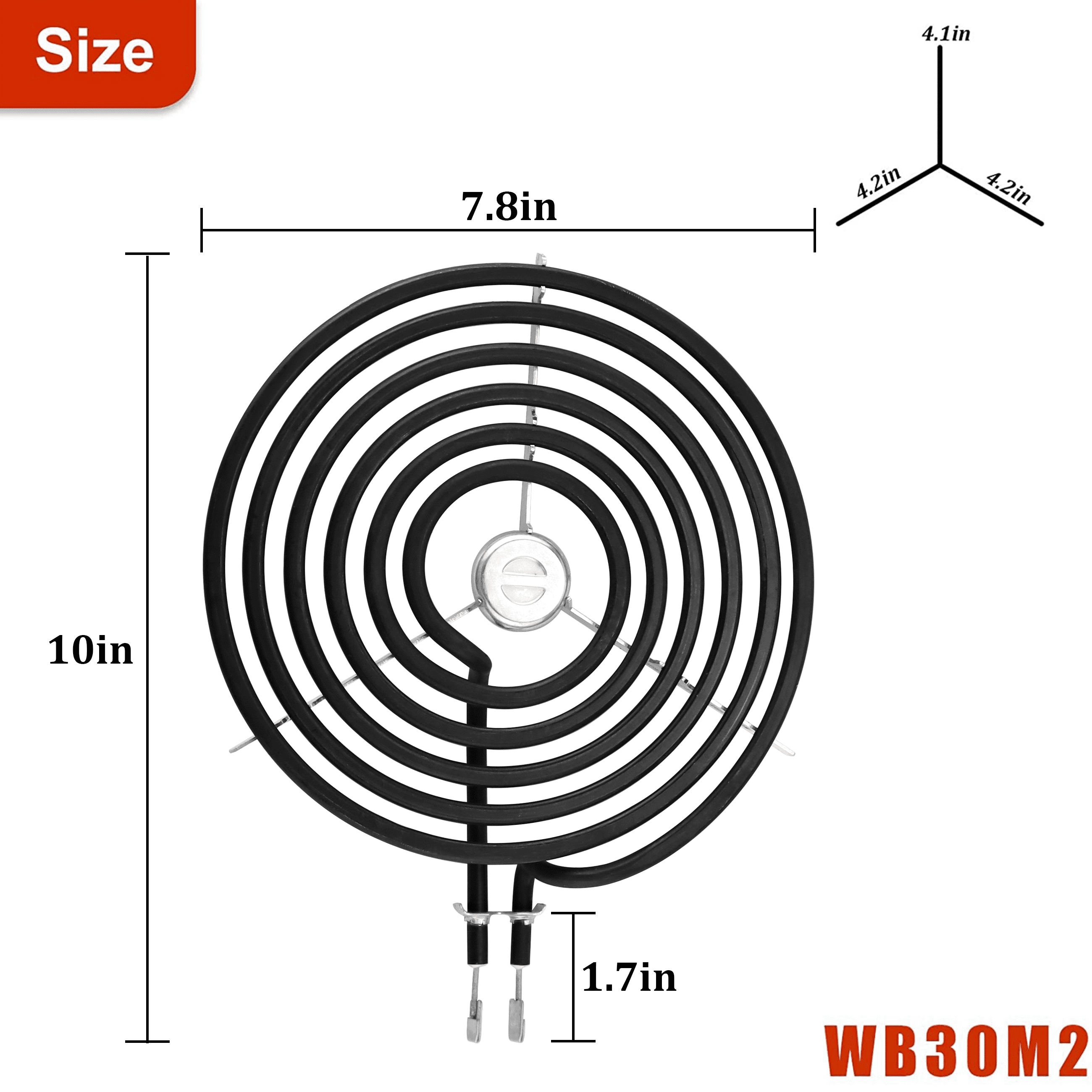 Beaquicy 5-Turn Electric Range Stove Coil Surface Burner Element Kit, 1350 Watts for GE Hotpoint