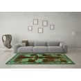 thumbnail image 3 of Ahgly Company Indoor Square Persian Turquoise Blue Traditional Area Rugs, 6' Square, 3 of 4