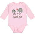 thumbnail image 3 of Inktastic My Papa Loves Me Grandchild Boys or Girls Long Sleeve Baby Bodysuit, 3 of 5