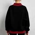 thumbnail image 6 of pstuiky Women's Oversized Colorblock Mock Neck Sweatshirt Casual Long Sleeve Pullover Top Trendy Fall Winter Fashion Clothing, 6 of 8