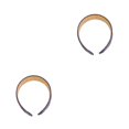 thumbnail image 3 of Minnieouse Banda de pelo plisada para mujer, banda para el pelo de cuero de Color sólido de diseño Simple para niñas, accesorio de mano gris oscuro 2piezas, 3 of 6