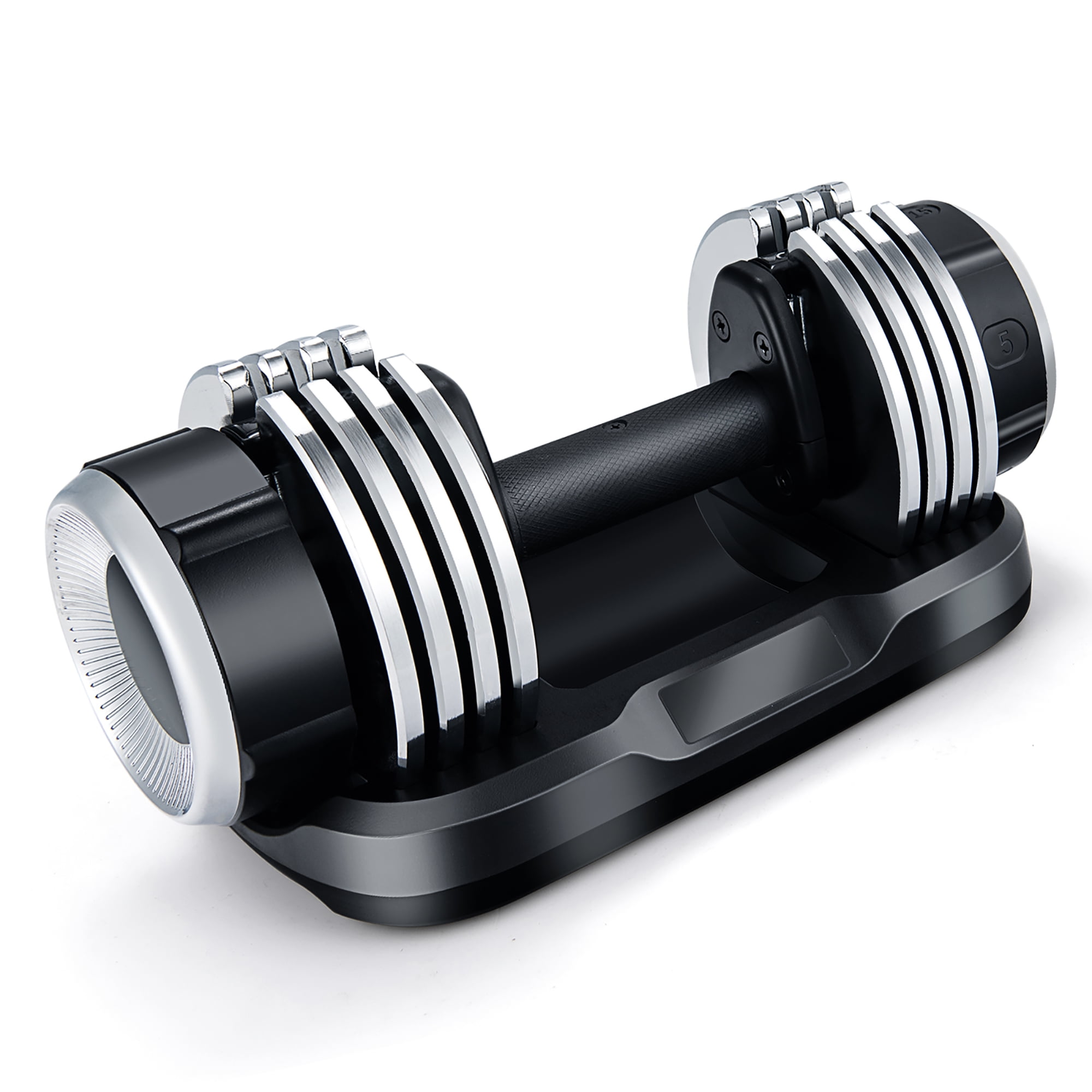 Costway 5 in 1 25Lbs Weight Adjustable Dumbbell W Anti Slip Fast Adjust Turning Handle Walmart