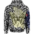 thumbnail image 2 of Sudadera con capucha con estampado gráfico de mariposa vintage para hombre, ropa de otoño, sudadera holgada Y2k, ropa urbana gótica Harajuku, 2 of 5