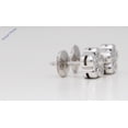 thumbnail image 4 of 18k White Gold Pear Diamond Multi-Stone Invisibly Set Flower Shape Framed Studs (0.97 Ct H VS-SI1 Clarity), 4 of 5
