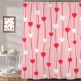 thumbnail image 3 of Valentines Day Shower Curtain, 72"X72" Pink Heart Shower Curtain, Valentine Bathroom Decor, Valentines Day Bathroom Set with Hooks, Cortinas de Baño de San Valentin, 3 of 5