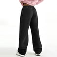 thumbnail image 4 of EANJE Men's Baggy Sweatpants Casual Elastic Waist Wide Leg Pants Solid Loose Fit Lounge Trousers with Side Pockets for Daily Streetwear Black XL, 4 of 5