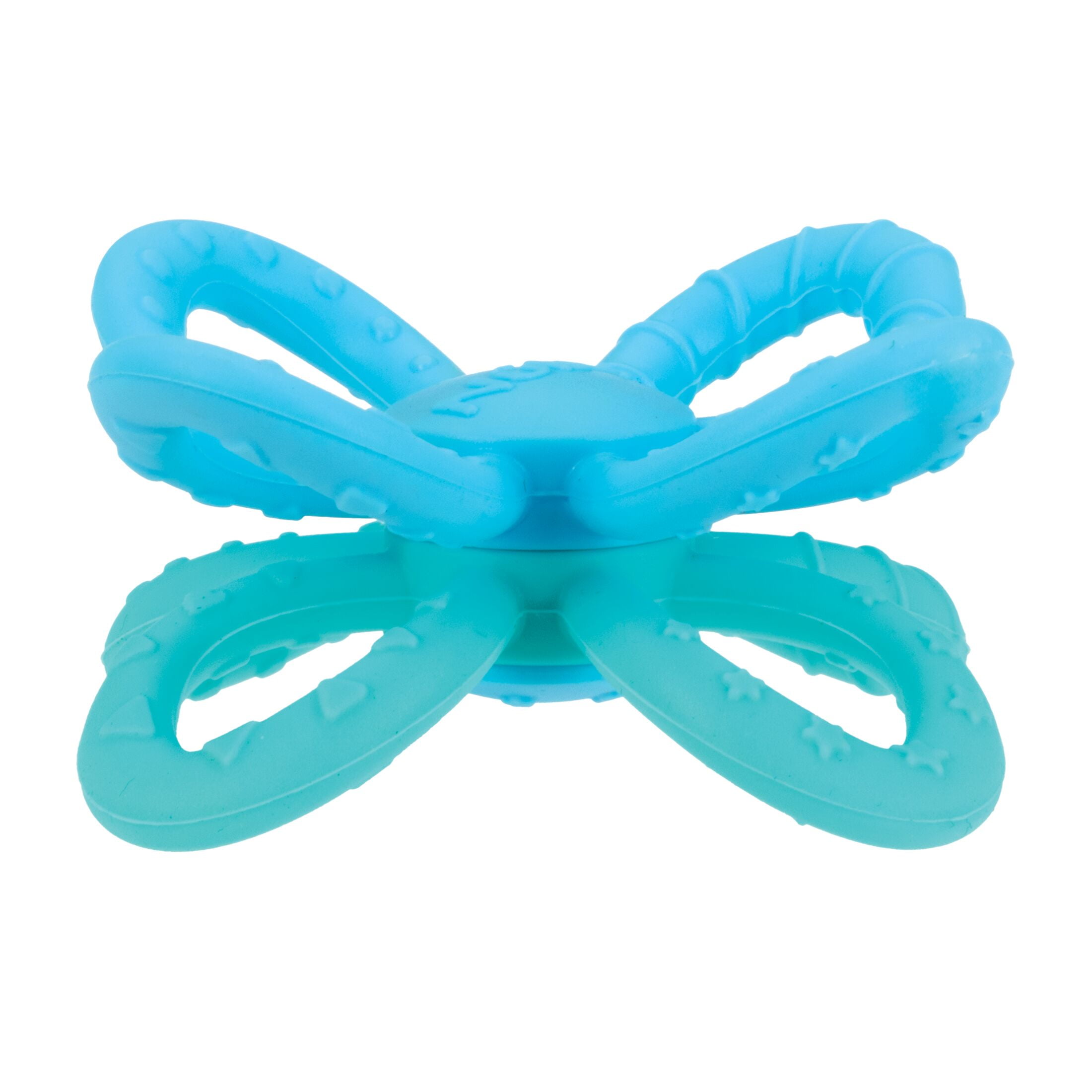 Nuby Fun Loops Silicone Teether for Infants, Blue & Aqua
