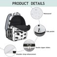 thumbnail image 3 of Black Cat and Yarn White Pattern Backpack for School, Cute School Bag with Adjustable Shoulder Straps and Padded Back, 15.3"x11"x6.7", 3 of 4