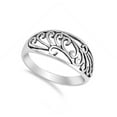 thumbnail image 4 of Oxidized Filigree Swirl Chic Ring .925 Sterling Silver Band Jewelry Female Male Unisex Size 8, 4 of 4