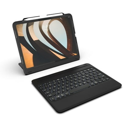 ZAGG - Rugged Book Go Keyboard Folio Case for Apple® iPad® Pro 12.9" (3rd Generation 2018 and 4th Generation 2020) - Black