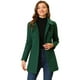 thumbnail image 1 of Abrigo Largo De Invierno Con Cuello Peter Pan Y Doble Botonadura Para Mujer Verde oscuro2 XS, 1 of 7
