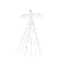 CuiLiyq Christmas Glitter Birds Ornaments, Artifical Hummingbird Decor Hanging Figurine, for Wedding Arrangements Gift Hangings Decoration (White)