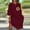 Red, variant on ZHUGeLI summer dresses for women 2024 Women's Summer Casual Style Solid Color Imitation Cotton Linen Round Neck Dress Casual Loose Flowy Swing Shift Dresses
