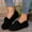 #0237-Black, variant on Leather Loafers for Women Comfortable Plus Velvet Warm Outdoor Slippers for Women Footwear with Memory Foam - Womens Slippers Stylish Gift