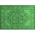 thumbnail image 1 of Ahgly Company Indoor Rectangle Persian Emerald Green Traditional Area Rugs, 2' x 3', 1 of 4