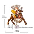 thumbnail image 3 of ¡Descuentos Flash!, Nuevo broche de ciervo navideño, broche festivo de ciervo y copo de nieve, accesorios Akmoler, 3 of 6