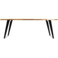 thumbnail image 5 of Mark&Day Dining Table for 6 People, Samer Modern Rectangular Dining Table for Living Room and Dining Room Furniture, Powder Coated, Natural Acacia Kitchen Table with Iron Legs (30" H x 82" W x 38" D), 5 of 7