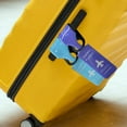 thumbnail image 7 of 4 Pcs Creative Luggage Tags with Name Card, Unique Baggage Tag, Attractive Portable Travel ID Label, Personalized Luggage Identifiers for Suitcases, Light Blue, Purple, Gray, Yellow, 7 of 7