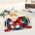 thumbnail image 6 of Bath Accessories Sets Single Print Decorative Tray With Handle For Home Bathroom Bedroom Red White Tartan Pattern, 6 of 7