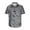 Grey, variant on Afdoent Men's Casual Shirts Male Short Sleeve Tropical Button Down Shirts Summer Beach Shirt Classic Fit
