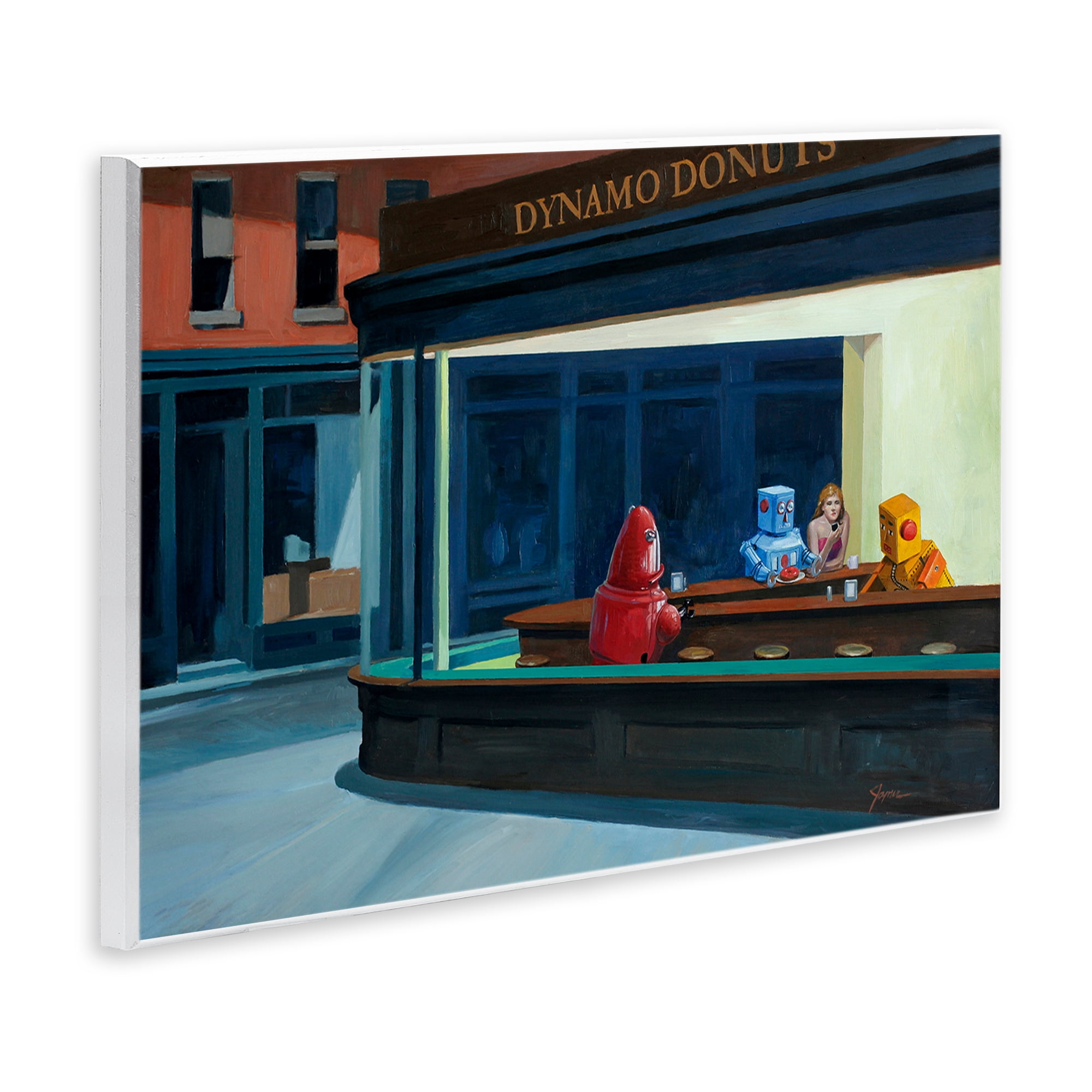 Stupell Industries Robots in Donut Shop Wall Plaque Art, design by Eric Joyner
