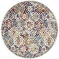 thumbnail image 3 of Nourison Grafix Vintage Blue Multicolor 5'3" x round Area Rug (5 Round), 3 of 9