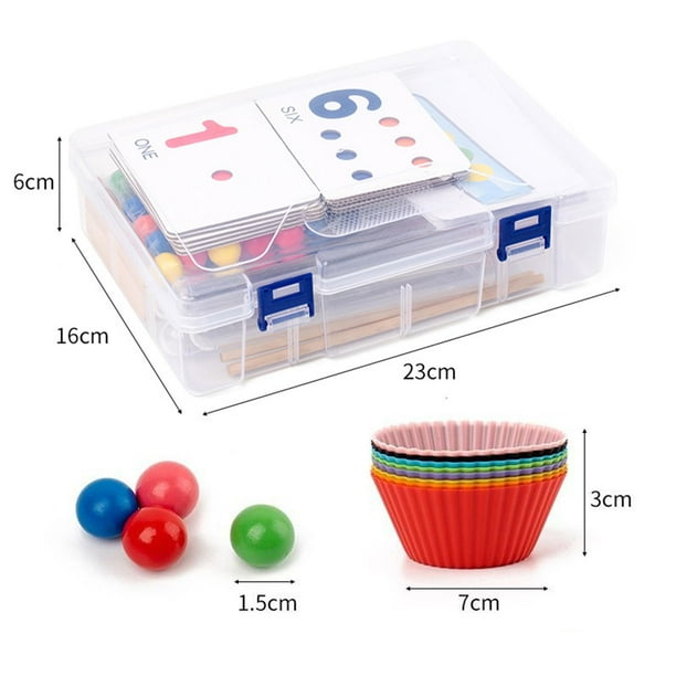 Juego De Clasificación De Cuentas De Madera Con Tubos – Actividad Montessori De Colores Para Niños Preescolares