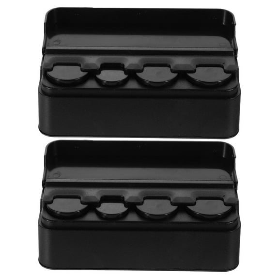 DEEPCRAFF 2Pcs Mini Box Coin Holder for Car Accessories with PP Material Practical Design 11.8X1.6X1.5In