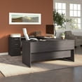 thumbnail image 5 of Bestar Ridgeley 65"W U-Shaped Computer Desk, Charcoal Maple, 5 of 6