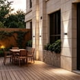 thumbnail image 5 of AuroraX Solar Powered Wall Light Outdoor Solar Lights for Yard Decorative Double Head Color Changing Dusk to Dawn Waterproof Outdoor Wall Lighting White, 5 of 6