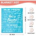 thumbnail image 4 of Blanket Gift for Women Man Get Well Gifts - You Are Awesome 50" x 60" Soft Throw Blanket - Inspirational Gift for Her Him Thinking of You Friendship Gifts for Woman Feel Better After Surgery Gifts, 4 of 6