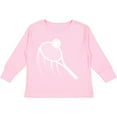 thumbnail image 3 of Inktastic Swinging Tennis Racket Boys or Girls Long Sleeve Toddler T-Shirt, 3 of 5