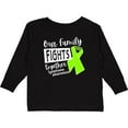 thumbnail image 3 of Inktastic Our Family Fights Together Lymphoma Awareness Lime Ribbon Boys or Girls Long Sleeve Toddler T-Shirt, 3 of 5