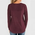 thumbnail image 3 of Aloohaidyvio No Boundaries Plus Size Tops,Women Loose Color Knit Buttons Casual Long Sleeve Sweatshirts Tops, 3 of 6