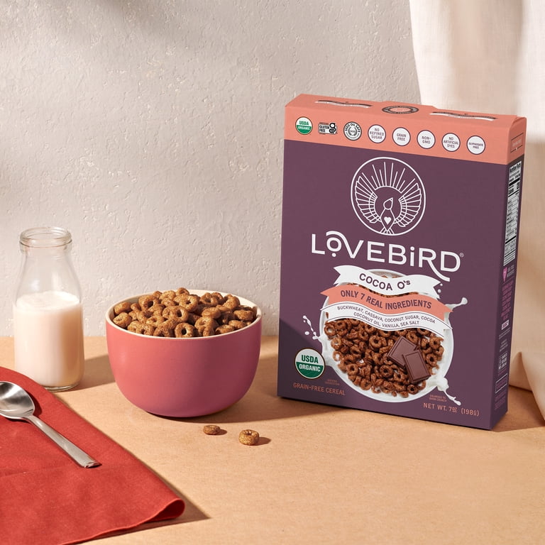 Lovebird, Organic Grain-Free Cereal, 7 Oz, Cocoa, Paleo - Walmart.com