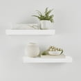 thumbnail image 2 of (2 pack) Mainstays White 16.5" Wood Floating Shelves, Set of 2, 2 of 9