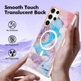 thumbnail image 5 of TECH CIRCLE Strong Magnetic Samsung Galaxy S22 Case, Compatible with MagSafe Military Grade Drop Protection Colorful Marble Slim Phone Cover for Galaxy S22 6.1" 2022,Blue Marble, 5 of 6