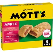 Mott's Soft Baked Apple Filled Bars, Apple Flavor Snacks, 5 Count, 6.55 oz