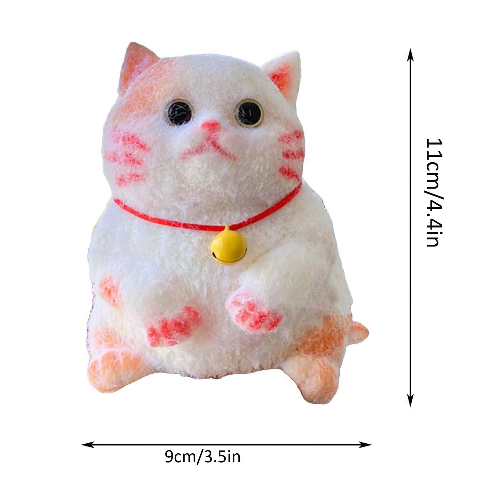 Siamese Cat Taba Squishy, Soft Animals Squeeze Ball Sensory Toys, Kawaii Kitten Stress Balls, Cat Taba Fufu Squishy Toys for Party Favors,, Classroom Prizes(Orange)