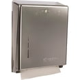 thumbnail image 2 of San Jamar Multifold Paper Towel Dispenser C Fold, Multifold Dispenser - 500 x Towel Multifold, 300 x Towel C Fold - 14.8" Height x 11.4" Width x 4" Depth - Stainless Steel - Chrome - Key Lock, Touch-f, 2 of 2