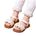 thumbnail image 6 of Tigivemen Toddler Girls Dress Sandals Summer Water Shoes for Kids Flowy Open Toe Sandal with Soft Sole Non Slip White Size 11, 6 of 6