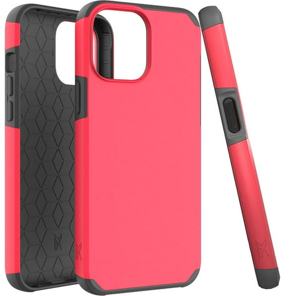 Bemz Slim Case for iPhone 13 Pro (Dual Layer Shockproof Protection Cover) and Keychain Touch Tool - Flame Red