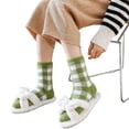 thumbnail image 2 of Daznico Women Mid Crew Fuzzy Socks Classic Plaid Thermal Soft Stretch Cozy Slouchy Stockings for Winter Indoor Sleep Daily Casual Loungewear, 2 of 6