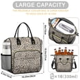thumbnail image 5 of Black and Tan Leopard Print Womens Lunch Box for Work,Insulated Large Lunch Bag for Tween and Teen,Loncheras Para Mujer,Leakproof Adult Lunch Bag for Work,Beach,Travel,Picnic,Camping, 5 of 7
