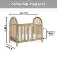 thumbnail image 4 of Soho Baby Everlee 3-in-1 Island Crib, Honey Wood, 4 of 6