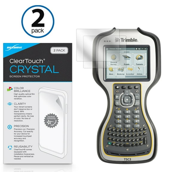 Trimble TSC3 Screen Protector, BoxWave [ClearTouch Crystal (2-Pack)] HD Film Skin - Shields From Scratches for Trimble TSC3 | GeoXT 2005 Series | GeoXH