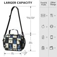 thumbnail image 4 of FORMRS Student Insulated Lunch Bag with Shoulder Strap Reusable Cooler Box for School, Black and Blue Cat, 4 of 9