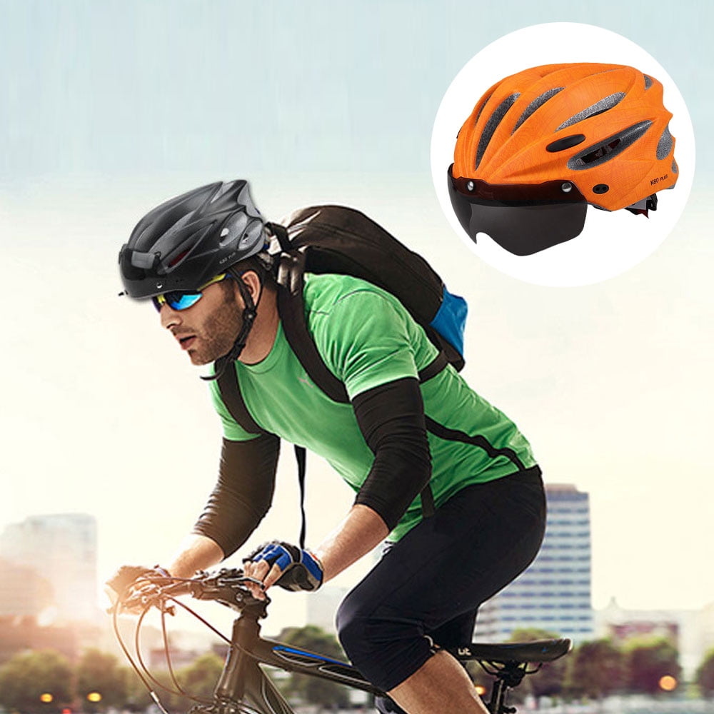 Material Pc，Eps L Size Is Suitable For Head Circumference 58-62Cm, Mountain Bike Helmet-Orange