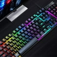 thumbnail image 5 of New 24 inch MTG Monitor with RGB Backlit Mechanical Wired Gaming Keyboard Mouse, Full Anti-ghosting Keys and RGB Stereo Speaker with 6 Colorful LED Modes with RGB Headphone, Webcam for PC Laptop Combo, 5 of 10