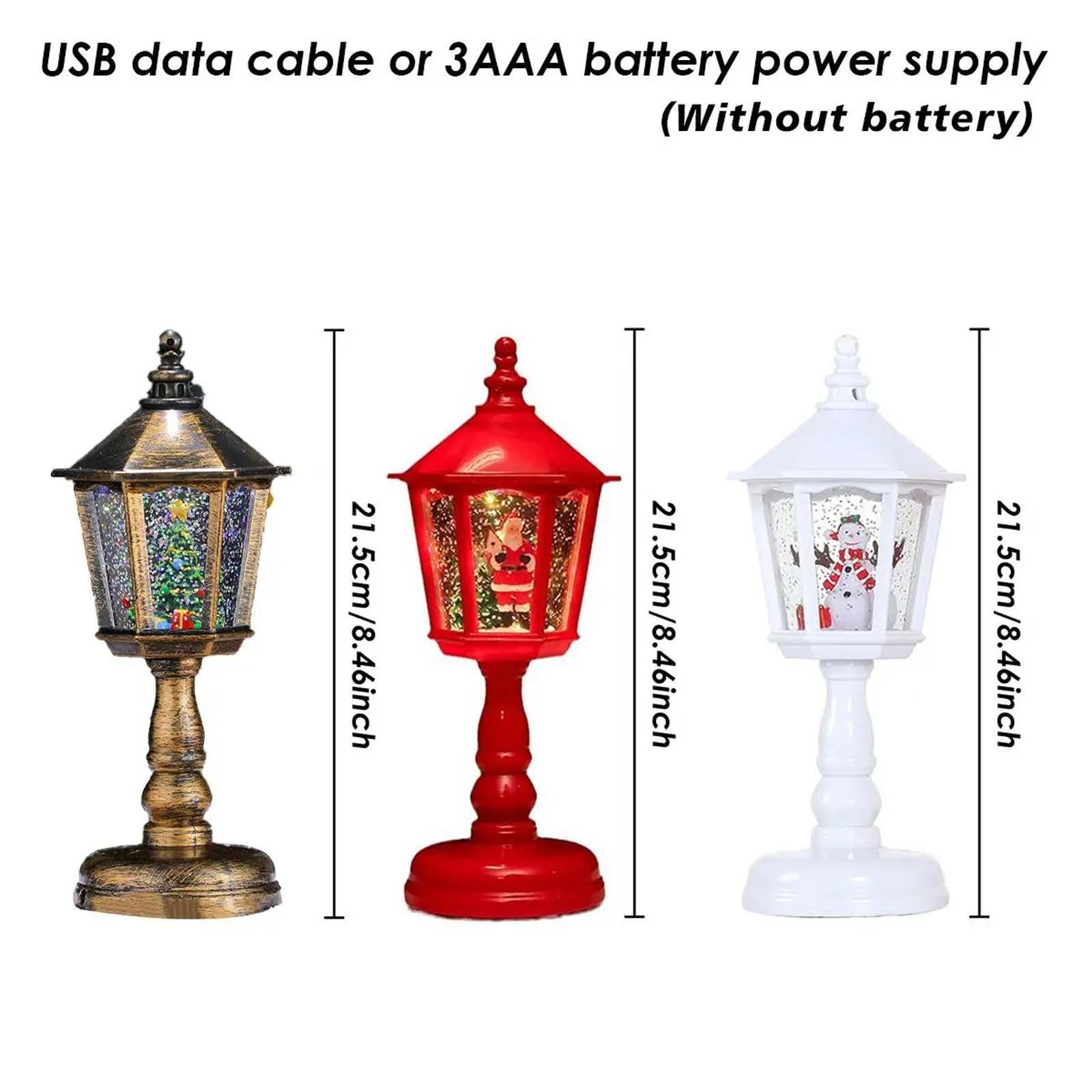 Lampe LED Musicale De Noël En Forme De Boîte Aux Lettres - Mélodies De Fête, Alimentation USB Ou Piles, Décoration De Table - 7
